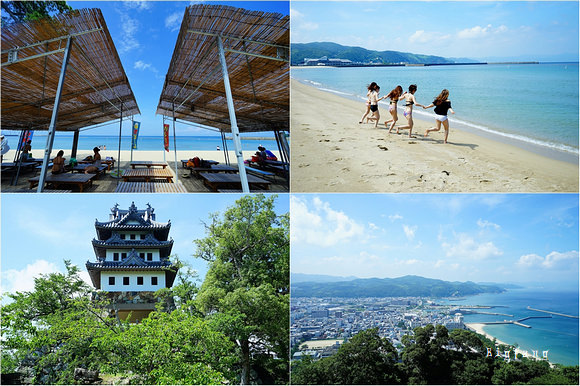 淡路島景點推薦 大浜海水浴場超讚白沙灘 洲本城跡登高眺望超棒海景 樂活的大方 旅行玩樂學