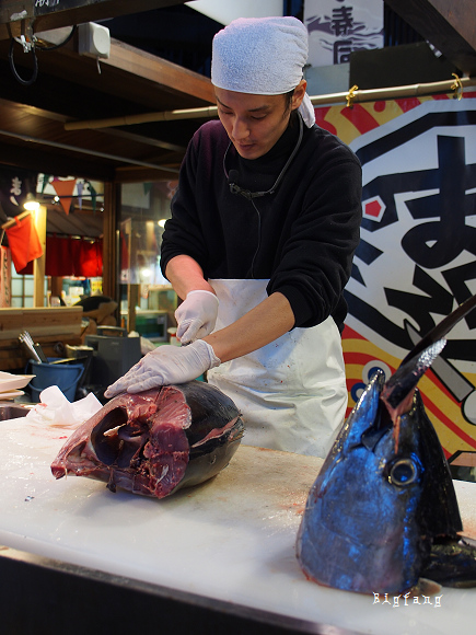 日本 和歌山縣 和歌山市黑潮市場 鮪魚解剖秀 買海鮮 現烤海鮮bbq 樂活的大方 旅行玩樂學